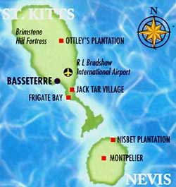St Kitts & Nevis Map 02